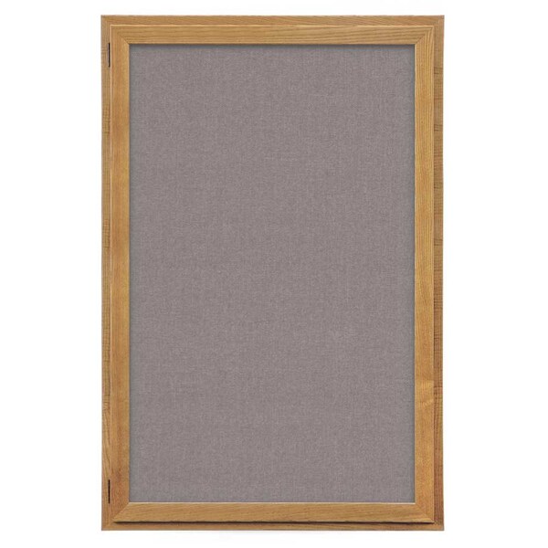 Indoor Enclosed Combo Board, 72"x36", Satin Frame/White Porc & Burgundy